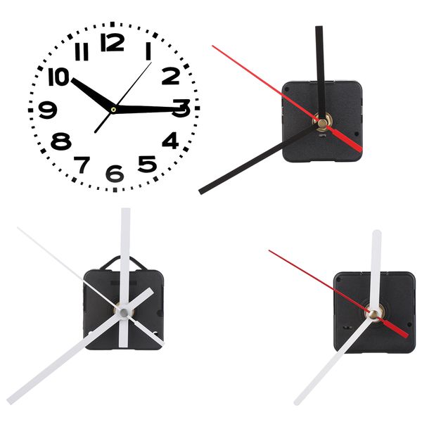 

new black plastic diy hour/minute/second accessory movement mechanism replacement wall clock quartz clock parts