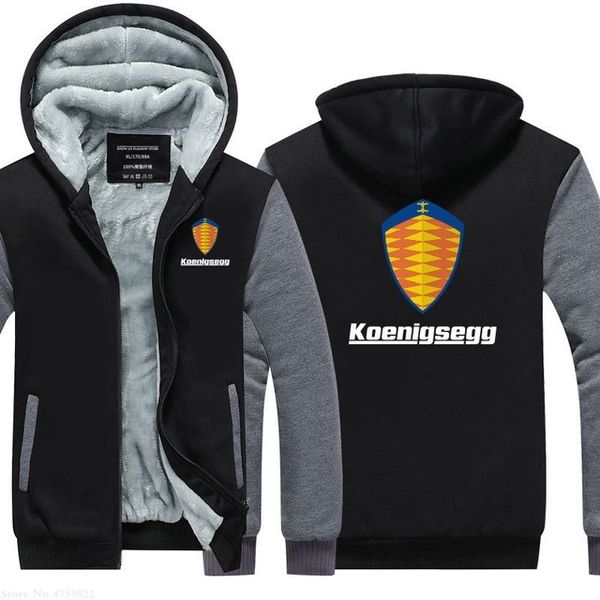 

hoodies men sweatshirts autumn winter thicken koenigsegg sweatshirt hooded zipper casual coat long sleeve versized hoodie jackee