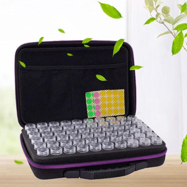 

essential oil package storage box shockproof and shatterproof bottle 120-grid storage bag miner nail kit makeup bag
