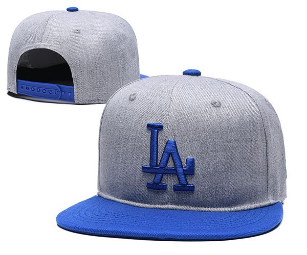

2019 Мужская полный черный цвет LA Snapback Hat Спортивные веера Модные регулируемые кепк