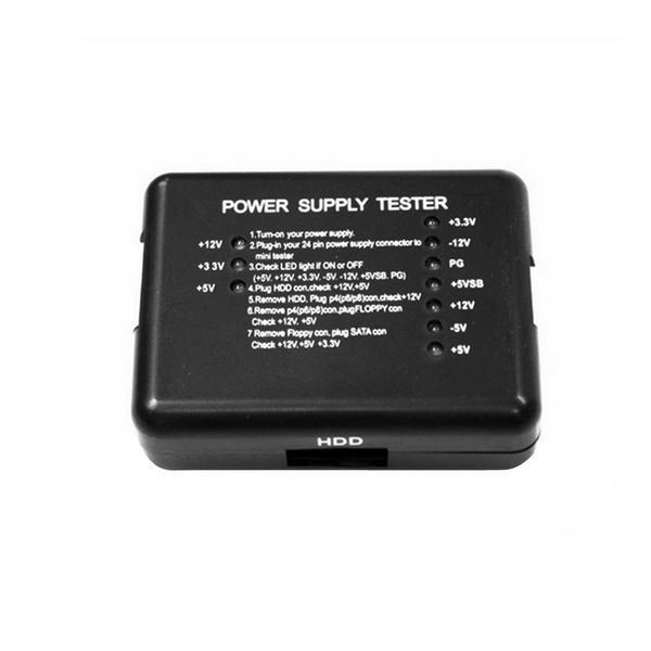 

computer pc power supply tester 20/24pin for psu atx sata hdd mete tester
