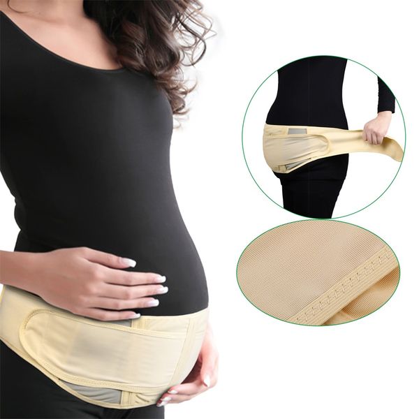 

maternity support belt pregnant postpartum corset belly bands support prenatal care athletic bandage pregnancy belt for women, White