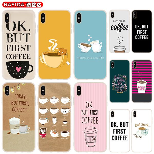 

soft phone case for iphone 11 pro x xr xs max 8 7 6 6s 6plus 5s s10 s11 note 10 plus huawei p30 xiaomi cover ok but first coffee