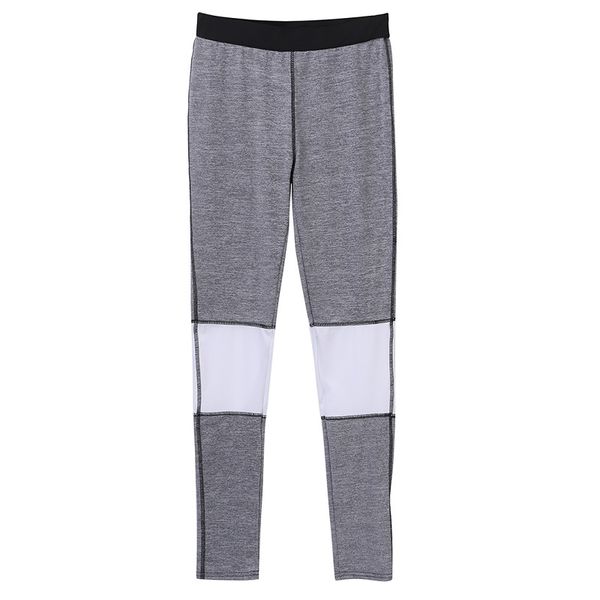 

женщины новые лоскутные леггинсы с высокой талией повседневные женские леггинсы черный серый, Black