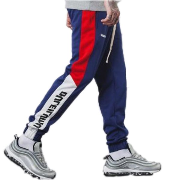 

zogaa 2019 new autumn mens sweatswear pants printing side stripe pockets men vintage sweatpants casual trousers track pant, Black