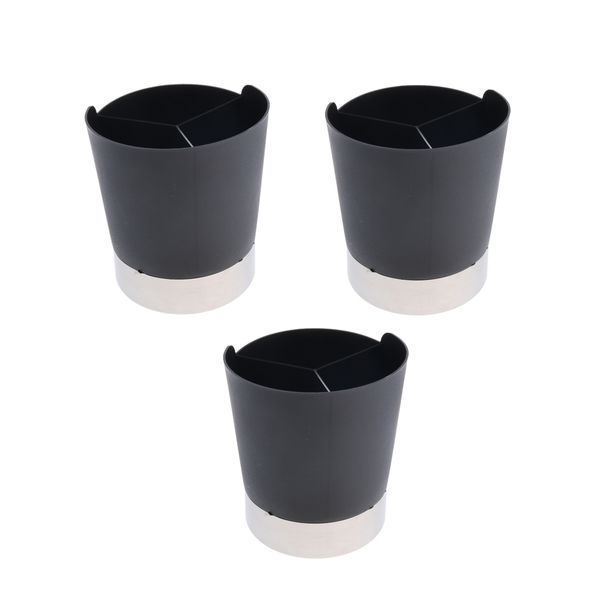 

3pcs black straw dispenser bar pub accessories straw holder container