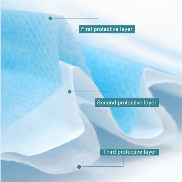 

in stockdisposable face mask 3 layer ear-loop dust mouth masks cover 3-ply non-woven disposable dust mask soft breathable outdoor part p75