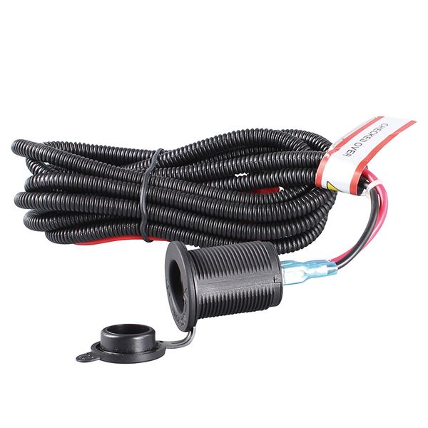 

seaforce 1 set universal 12v car cigarette lighter socket with wiring harness heat resistance plastic car accessory