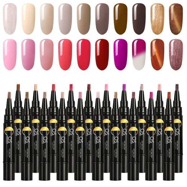 

coscelia 10/20pcs one step gel polish set 3 in 1 gel nail soak off polish uv nail pen glitter no need base coat