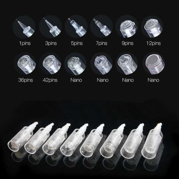 

1/3/5/7/9/12/36/42/nano pins needle cartridge for electric auto derma pen microneedle dr pen for dermapen
