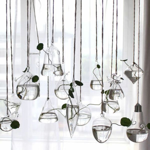 

clear glass flower plant stand hanging vase ball terrarium container home decor vase decoration home