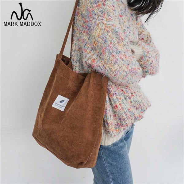 

women corduroy canvas shoulder bags female eco cloth handbag tote grocery reusable foldable shopping bag cotton lining pouch