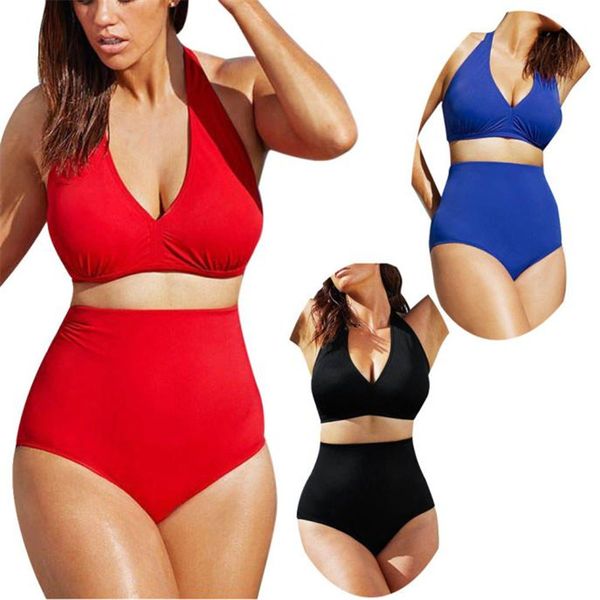 

bikinis set women plus large size split bikini swimwear swimsuit female plavky maillot de bain bather suit monokini plavky
