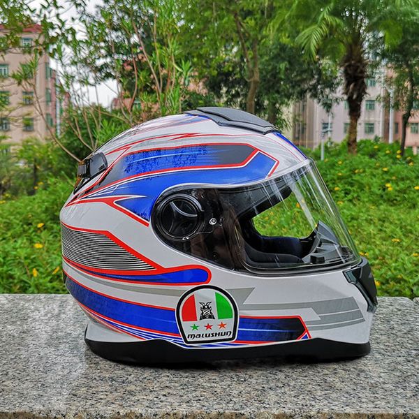 

double lenses motorcycle full face helmet women and man riding casco racing helmet for filp up motorcycle