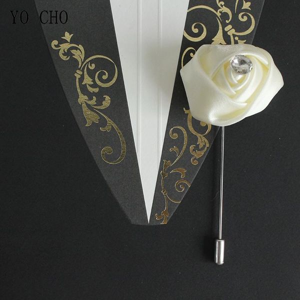 

yo cho белый розовая бутоньерка корсаж свадебный buttonhole шелковый цветы groom бутоньерка люди свадьба брак корсаж pins брошь syhhg, Black;gray