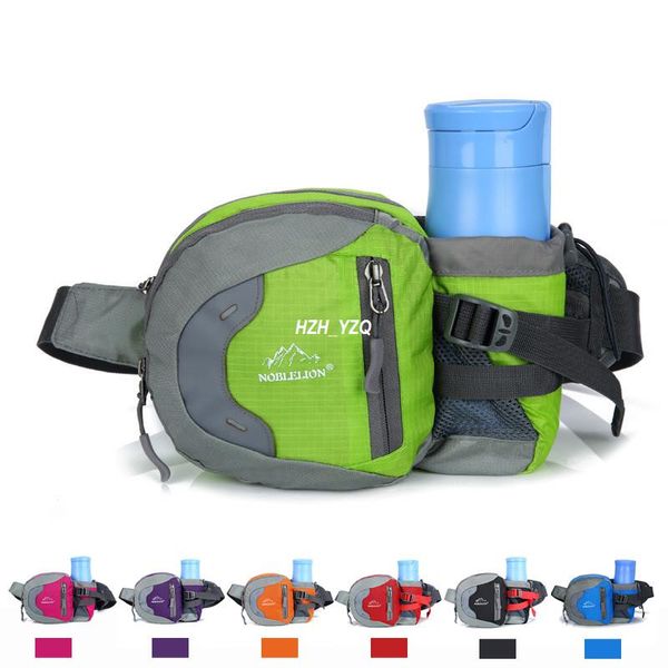 

running waist belt bag with water bottle(not included) holder waterproof waist pack for running hiking cycling climbing camping travel
