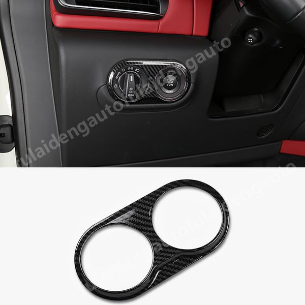 

1pcs for maserati levante 2016-2019 matte abs carbon fiber headlight switch button cover trim car styling accessories
