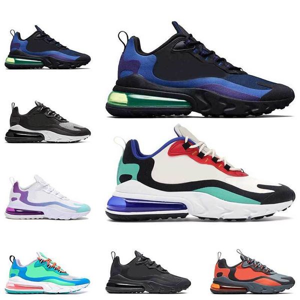 

new react mens running shoes bauhaus optical deep royal blue bleached coral triple black mens trainers breathable sports sneakers size 36-45