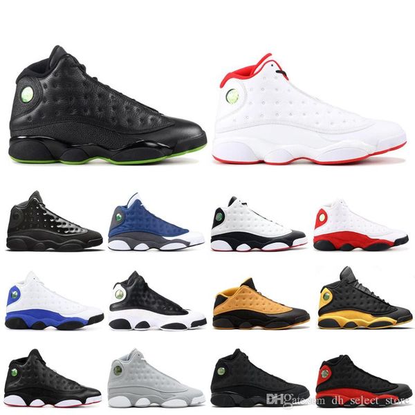 

13 altitude black cat bred cap and gown men basketball shoes 13s chicago chris paul's days-cp3 court purple sneakers