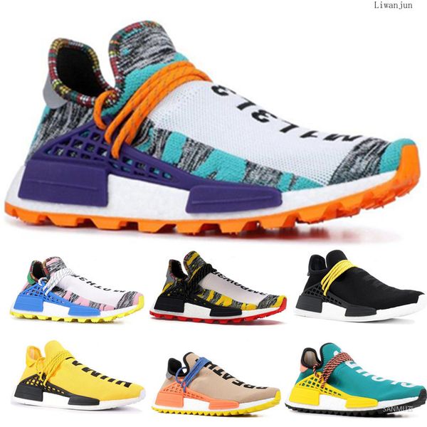

race running shoes for men women pharrell williams white red sample yellow core black trainers sports sneakers 40-45
