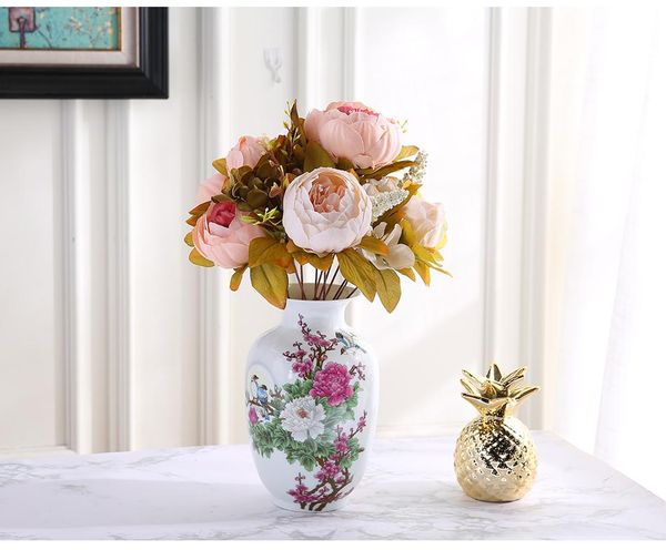 

european style fake artificial peony silk decorative party flowers for home l wedding office garden decor rose flowers