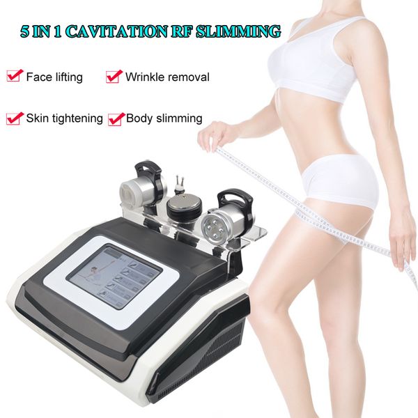 5 in 1 40K Cavitazione rf radiofrequenza vuoto multipolare Tripolare Laser macchina sottile riduzione della cellulite rf Lifting della pelle del viso