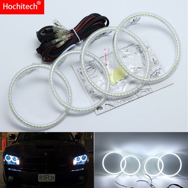 

for dodge charger 2005 to 2010 ultra bright smd white led angel eyes 2600lm 12v halo ring kit daytime running light