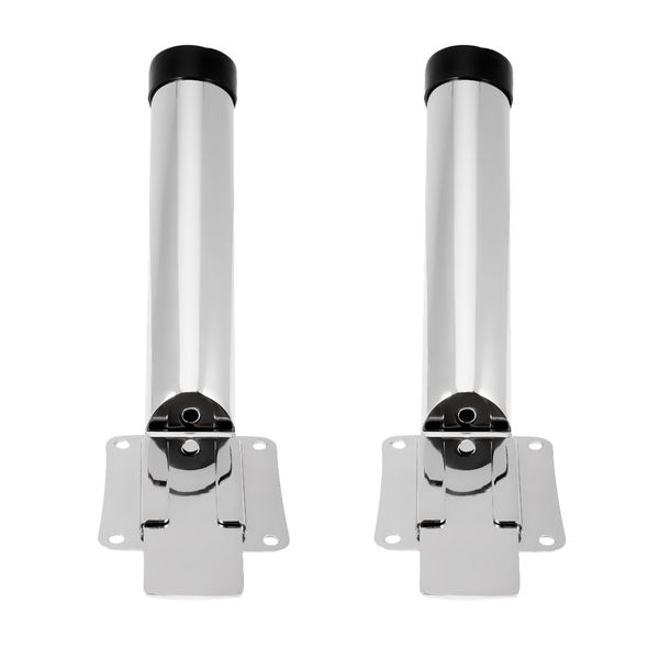 

2x exceptional stainless steel removable slide mount fishing rod holder rack