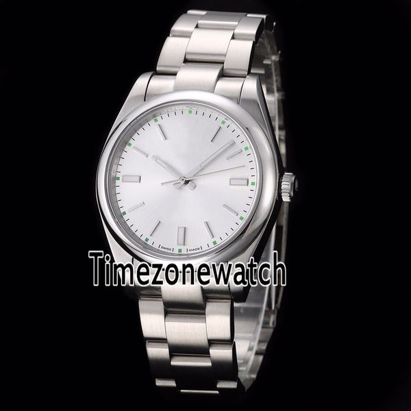 

new 114300 miyota 8215 automatic mens watch steel case silver dial stainless steel bracelet sapphire watches 39mm 4 color timezonewatch 69c3, Slivery;brown