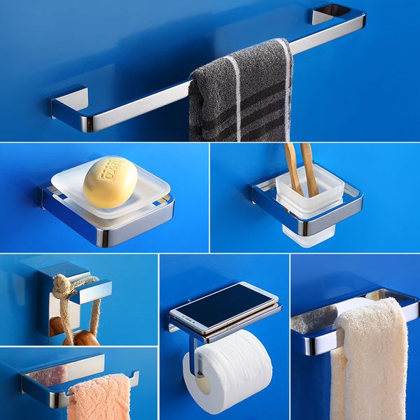 

chrome bathroom accessories christmas double toilet paper holder towel shelf for home bathroom hardware set brass polished