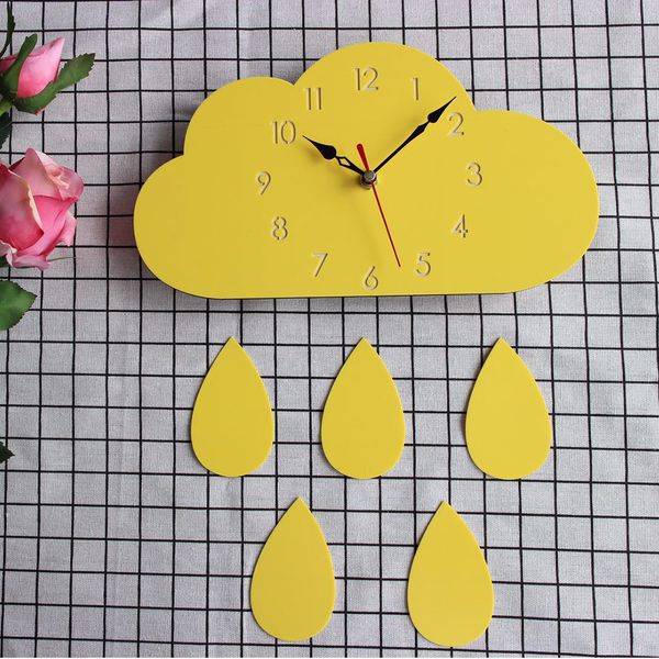 

wall clock modern design cloud wall watches home decor cute children's room deco carton children's room deco home design acrylic