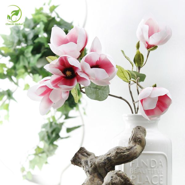 2019 85cm Artificial Flowers Simulation Magnolia With Branch White