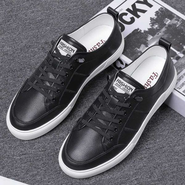 

men casual shoes genuine leather men flats soft oxford shoes outdoor sneakers %, Black