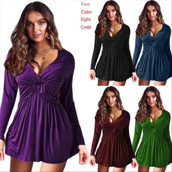 

2020 women's dress pleated loose long sleeve t-shirt 2020 women's dress pleated loose long sleeve t-shirt, White