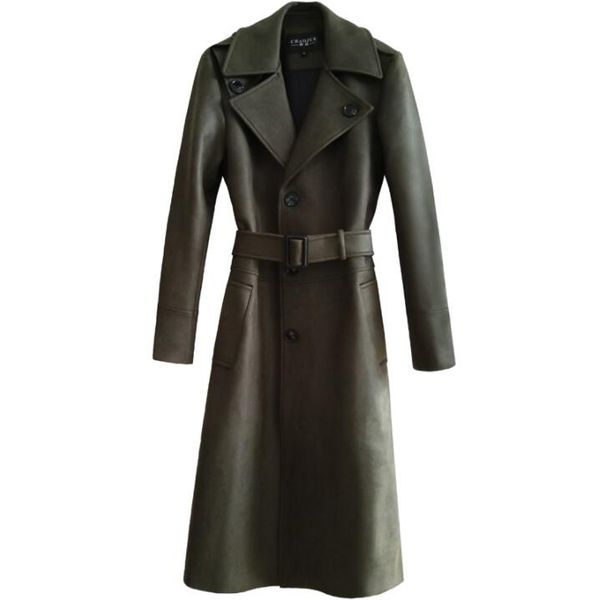 

mens trench coats man suede long coat men clothes spring autumn slim fit overcoat long sleeve 2020 new designer plus size s- 6xl, Tan;black