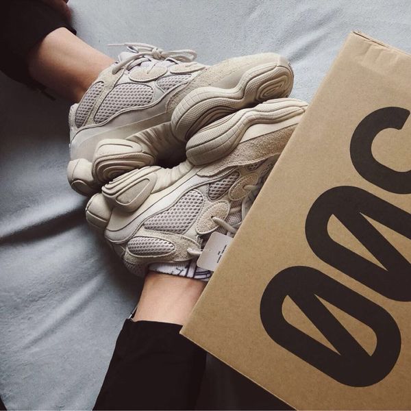 

wave runner 500 blush desert rat salt moon yellow black running shoes kanye west mens outdoor trainers sneaker sports shoes 36-45