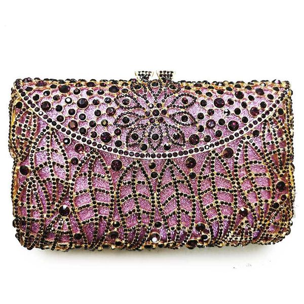 

xiyuan purple shoulder purse rhinestone crystal bag fashion women evening diamond clutch purse chain clutches