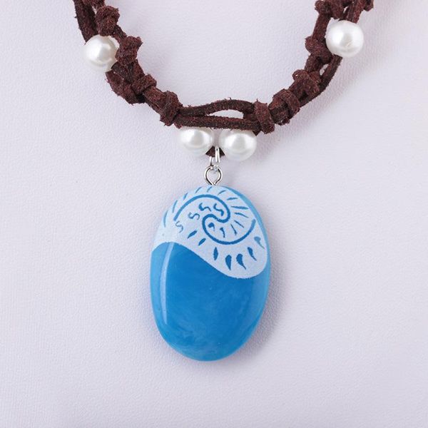 Светящее ожерелье Океан Романтика Голубое Каменное Сердце Подвески для женщин