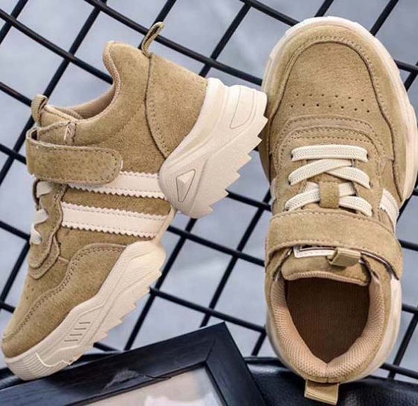 

лучшие качества классический sneaker chaussures enfants мода смарт тройные ботинки малышей платформы кожаных ботинок воздушных chaussures sh, Black;red