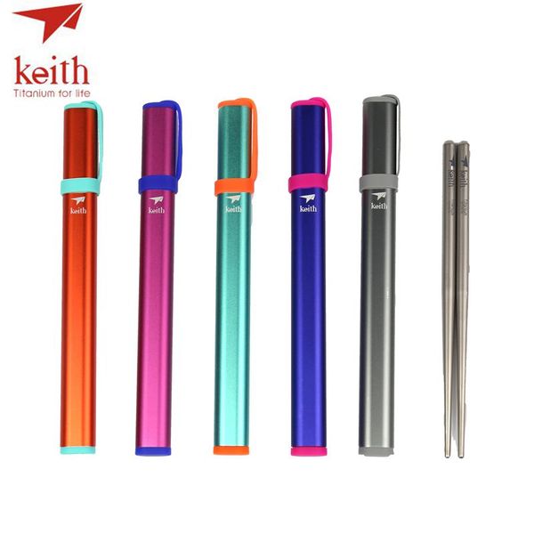 

keith titanium sticks outdoor tableware chinese chopsticks for camping picnic traveling round chopsticks ti5620 ti5820