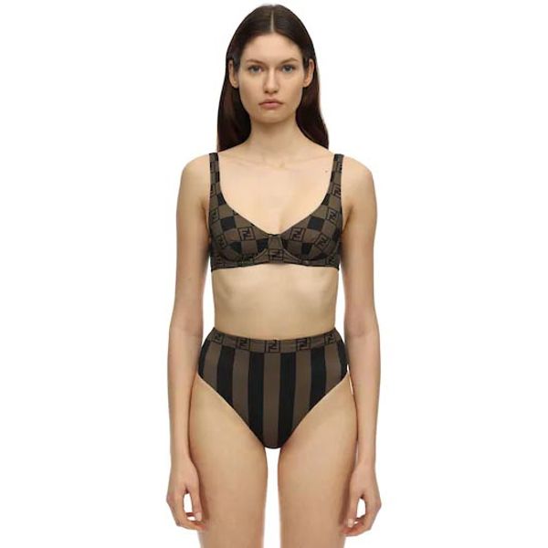 

summer slim bikinis womens fashion stylist print ff swimwear 2020 new womens ladies two pieces bikinis swimsuits, White;black