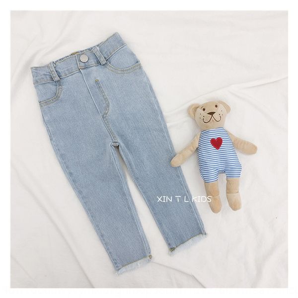 

xintianli 2020 men's women's baby's micro-elastic slim woolen and jeans pants and jeans trousers legs all-match pants, Blue