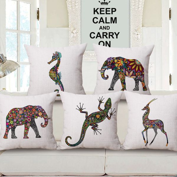 

animal tattoo cotton pillow house lizard cushion set colour elephant back cushion
