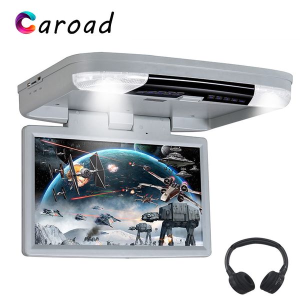 

caroad mp5 player 15.6 inch hd 1080p digital tft screen car roof monitor dvd/hdmi/usb/sd/ir/fm transmitter/speaker car display