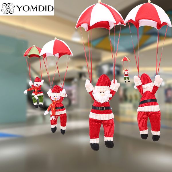 

new year christmas decorations parachute santa claus snowman xmas tree hanging ornaments home party festival gift decoration