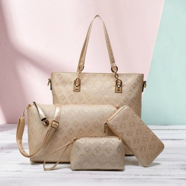 

brand designer women messenger bag purse shoulder bag crossbody bags #m4qq handbags purses totes 4 colors lattice 3pcs set