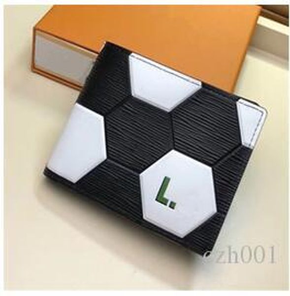 

football genuine leather women men wallets short black card holders money bag sports fahshion lady wallets ing, Red;black