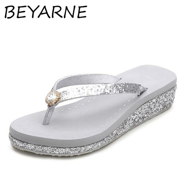 

beyarne клин обувь для женщин пляжные сандалии летние туфли 2020 флип флоп женщина платформы сандалии женщина тапочки тапочки, Black
