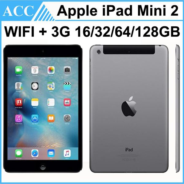 

refurbished original apple ipad mini 2 wifi + 3g cellular 16gb 32gb 64gb 128gb 7.9 inch retina ios dual core a7 chipset tablet pc dhl 1pcs