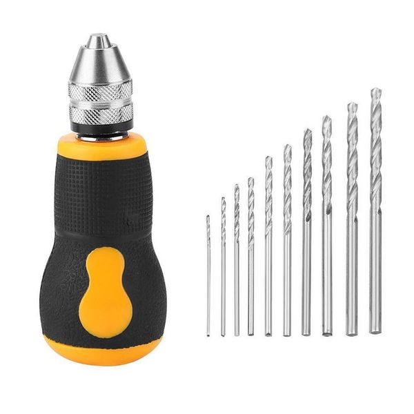 

10pcs hand drill jewelry craft hand manual drill chuck mini twist bit